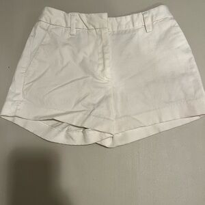 H&M Cream High Waist Shorts Lightweight Cotton Blend